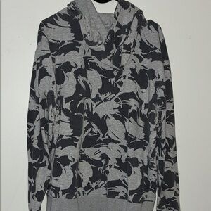 Champion Men's Zip-Up Sweater in Gray and Black
